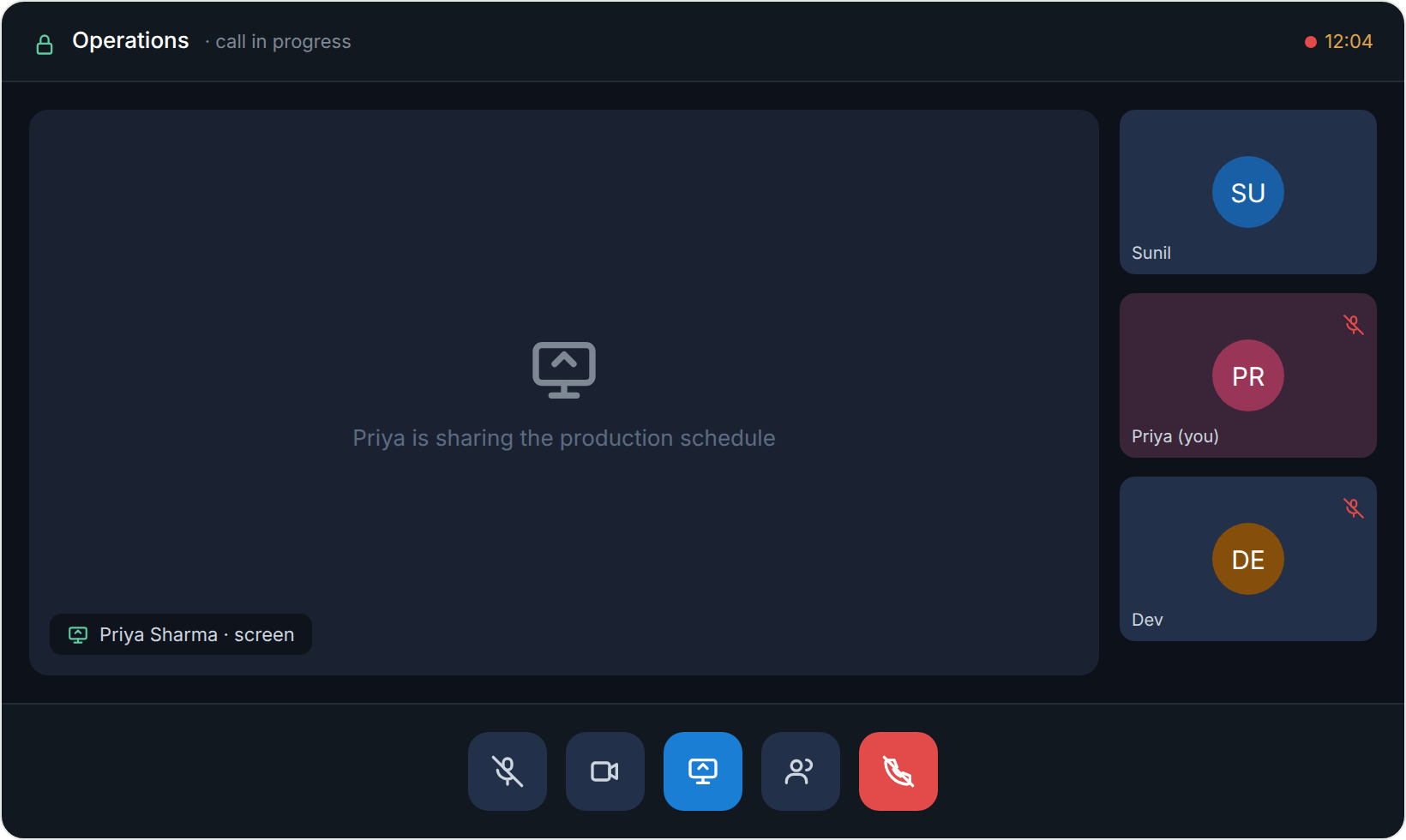 iSyph video call with screen share